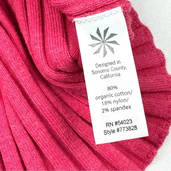 ATHLETA Demi Sleeve Organic Cotton Ribbed Knit Turtleneck - Picture 8 of 9